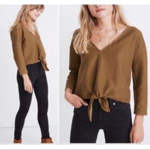 MADEWELL Olive Tie Top NWOT